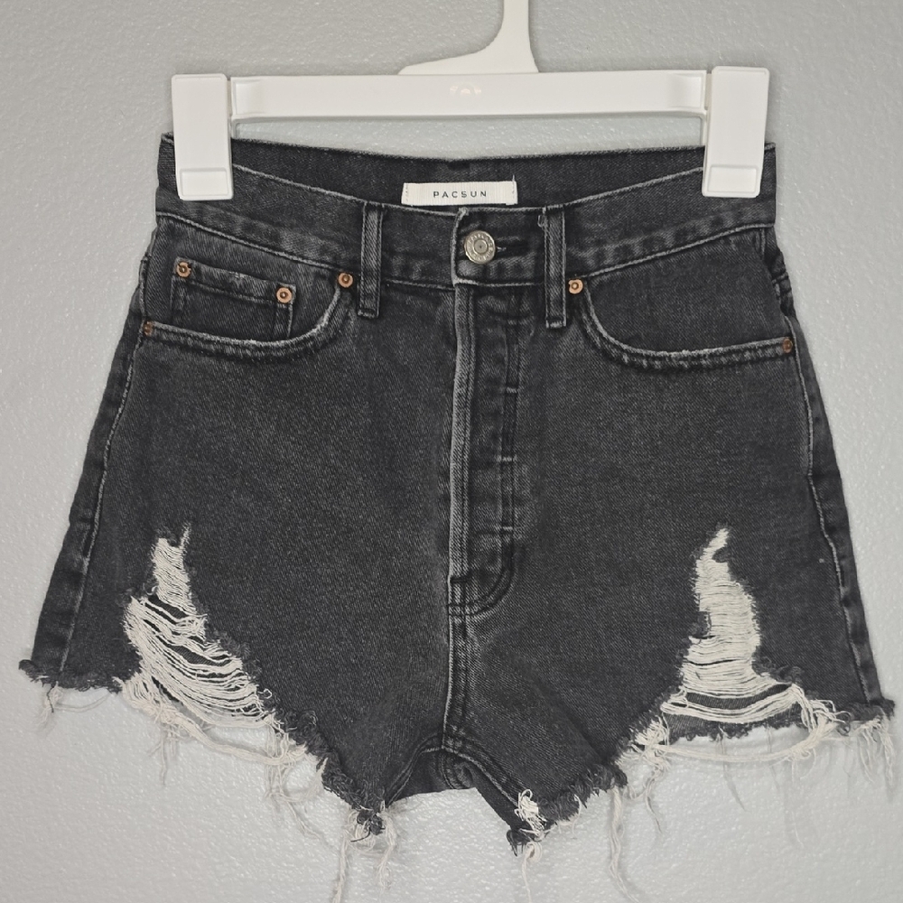 PacSun Black Distressed Women's Shorts